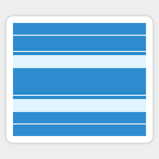 Strips - blue and white. Sticker by kerens